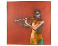Flutist - Acrylic on Canvas - Vincent