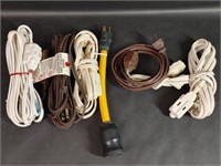 White Brown Yellow Indoor Extension Cords