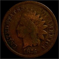 1876 Indian Head Penny NICELY CIRCULATED