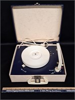 Vintage Record Player in Hard Carry Case-Tested