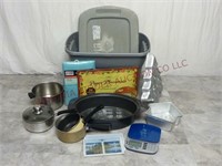 Cookware, Baking Pans, Scale & More w Tote