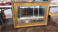 Large gold guilted mirror