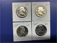 Proof Franklin half dollars