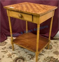 Antique table with in laid top