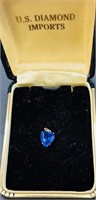 Beautiful Marked 14 K Gold Sapphire Heart