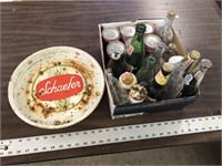 BEER TRAY AND BOTTLES