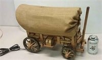 Hand Crafted Wooden Chuck Wagon Lamp