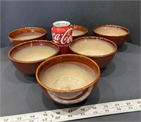 6 Brown Bowls