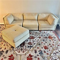 Vintage Modular Sofa + Ottoman