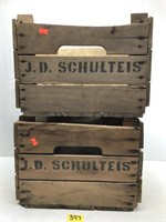 Two JD Schulteis Shipping Crates