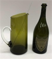 Mid Century Martini Pitcher & Don Perignon Bottle