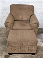 Klaussner Chair and Ottoman