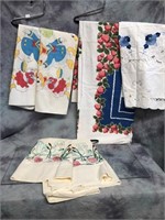 Vintage Pillow Cases, Table Cloth, etc