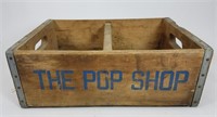 Vintage wood Pop Shop crate