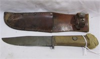 Vintage USN Sheath Knife- blade marked RH 35.