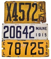 1915 License Plates