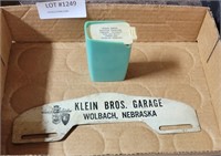 2 KLEIN BROS. GARAGE OF WOLBACH NE ADVERT. ITEMS