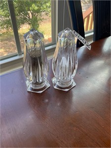 Crystal salt and pepper shakers