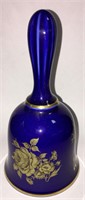 Cobalt Gilt Decorated Porcelain Bell