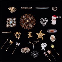 Collection of Vintage Brooches and Pins