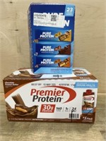 15 pack premier protein shakes & 23 pack pure