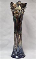 Fenton Cobalt Blue Bullseye & Beads 13" Vase