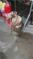 Acetylene tank with Gage, regulator & torch