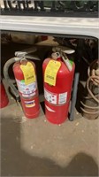 2 fire extinguishers.