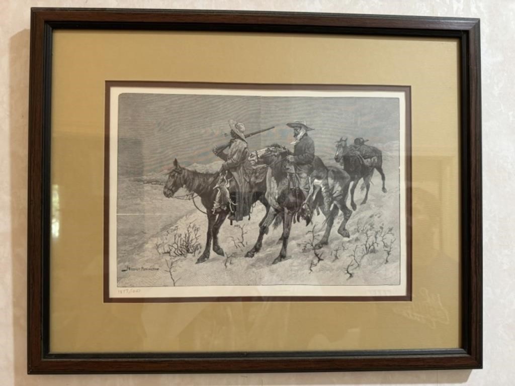 Framed Remington Print