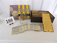 Vintage Bingo Game w/ Wire Cage