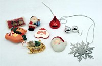 Estate Jewelry - Christmas Pins, Snowflake Pendant