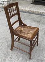 Carved Chair with Cane Inset Seat