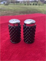 Fenton Black hobnail salt and pepper shakers