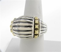 18K YG/Sterling Stephen Lago Caviar Ring