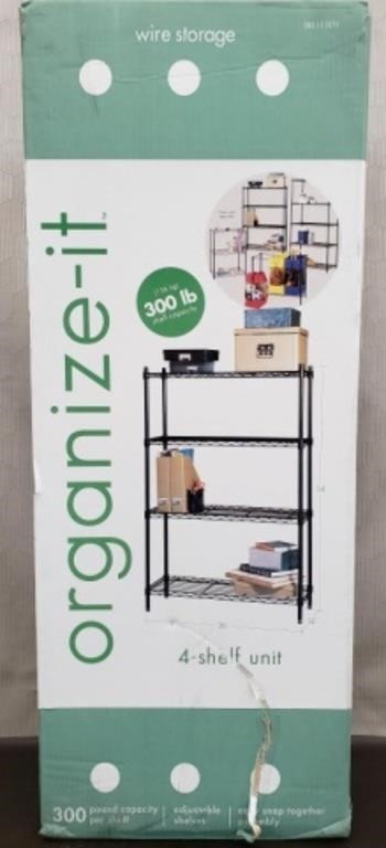 New Organize-It Metal 4 Shelf Unit. 36"x14"x54"