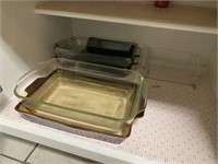 5 Glass casserole dishes