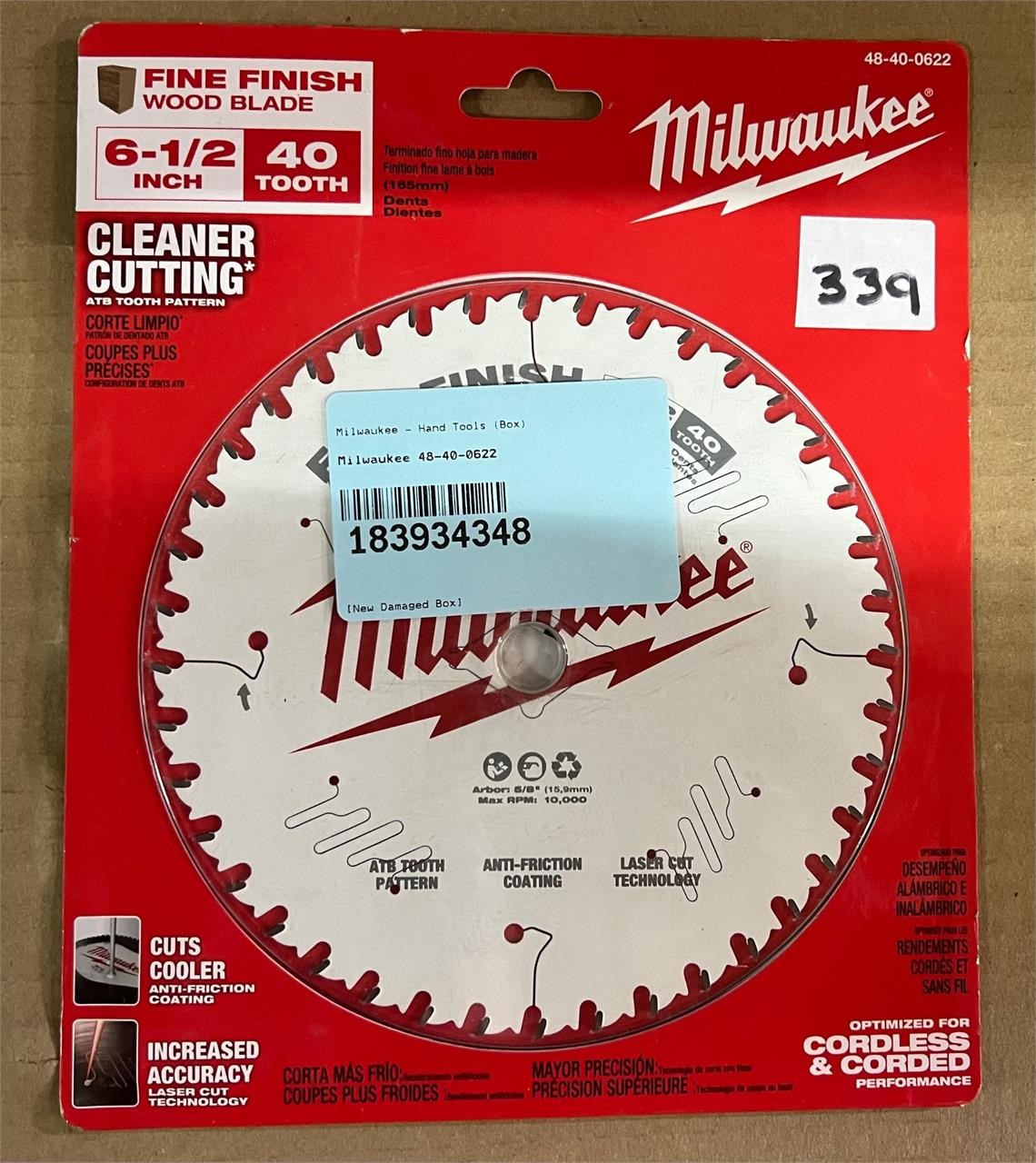 Milwaukee Wood Blade 6-1/2", 40 Teeth