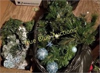 Blue & Silver Holiday with Mantle Garland