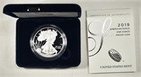 2019 -W PROOF AMERICAN SILVER EAGLE IN OGP