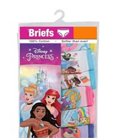 SIZE 4 5PK Disney Princess Girls Briefs A13