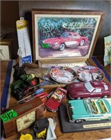 1957 Chevy Corvette Shadow Box Clock, Chevy