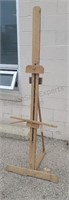 Vintage calapsiable wooden art easel. 6ft.