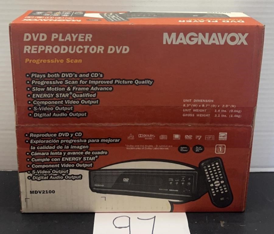 MAGNAVOX DVD Player; New