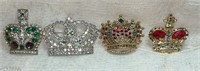 (4) Royal Crown Brooches: 1990s Kenneth J Lane