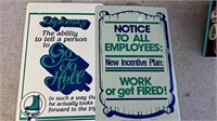 Employee Signs lot of 2