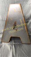 16in metal letter A