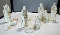 Spirit of the Season Porcelain Nativity Set