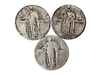 1927 d & 1927 s Standing Liberty Silver Quarters