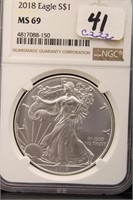 2018 SILVER EAGLE ONE DOLLAR COIN