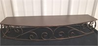 Cute metal wall shelf 4.25x 24x7 in